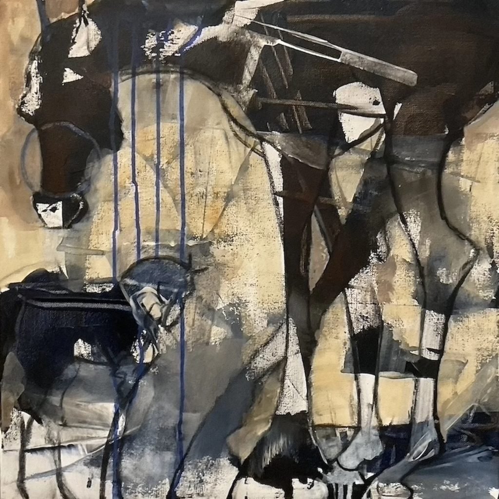 Erica Nordean — oil and acrylic, racehorse in motion