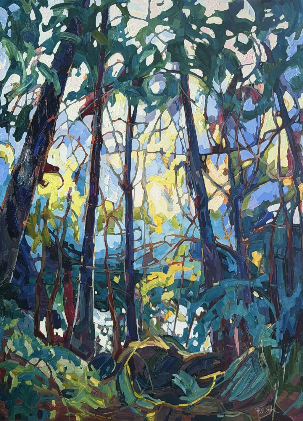 Teresa Smith — Grand Forest, oil on canvas, abstract landscape