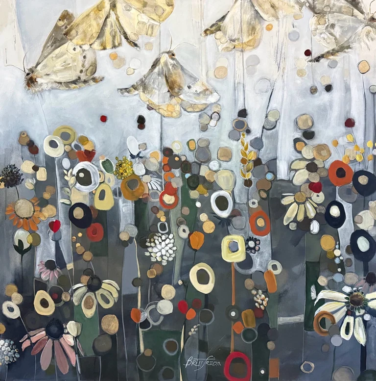 Britt Freda — Here, moths seed dreams under a misty moon