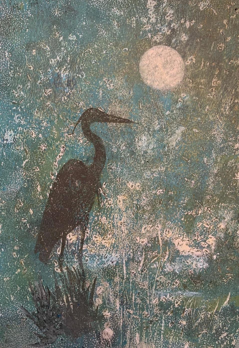 Heron Looking by Pamela Wachtler