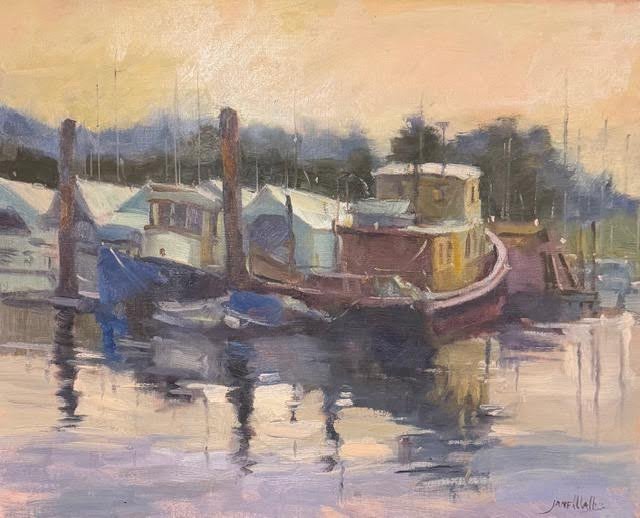 Poulsbo Morning At The Dock by Jane Wallis
