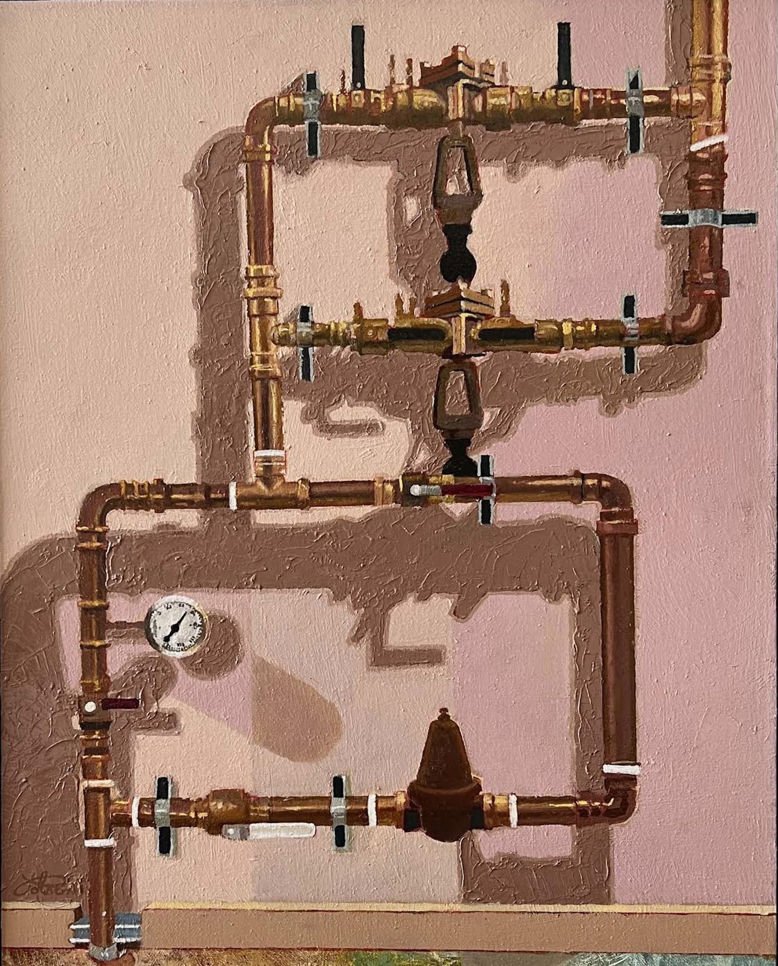 Copper Pipe and Meter