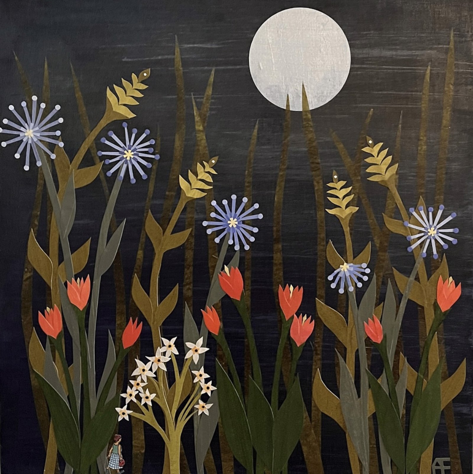Walking By Moonlight by  Amy Ferron