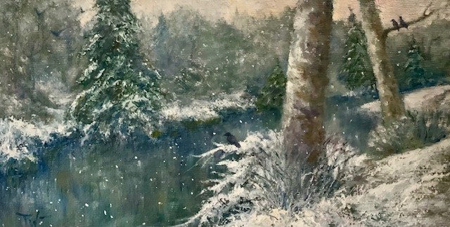 Snowy Day At The Bird Marsh (Bloedel) by Pamela Wachtler