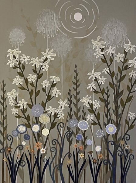 Under A Silver Sun by Amy Ferron — Acrylic on Canvas — JG Art Gallery