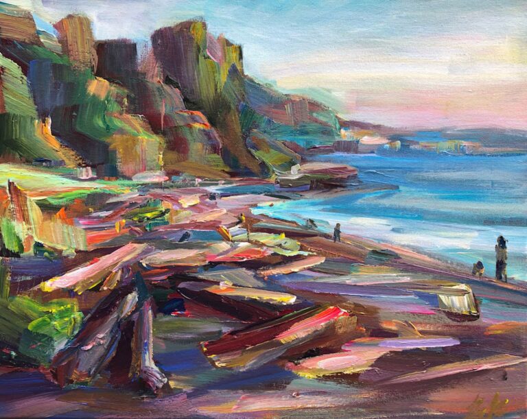 Marina Beach Park (Plein Air) by Brooke Borcherding