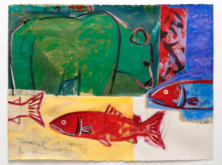 Bear with Salmon by Susan Le Van