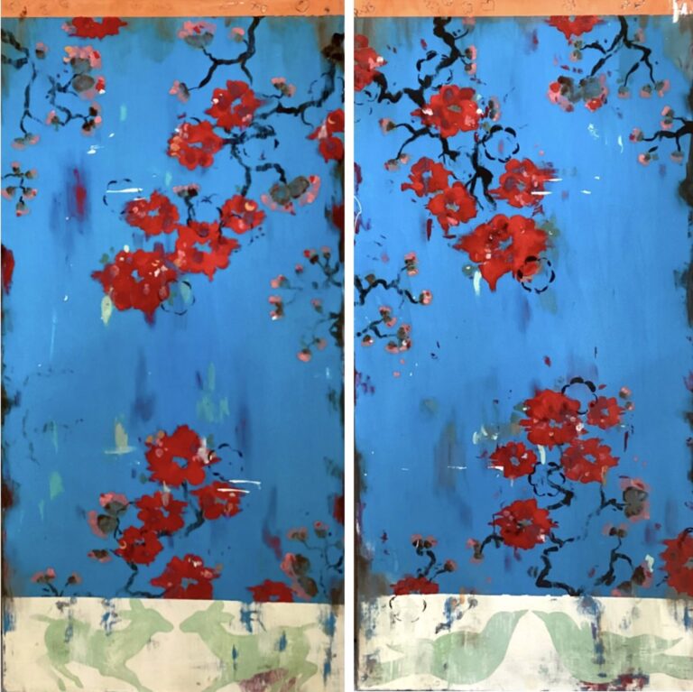 In The Garden At Midnight The Candles Flicker And Glow I & II by Kathe Fraga