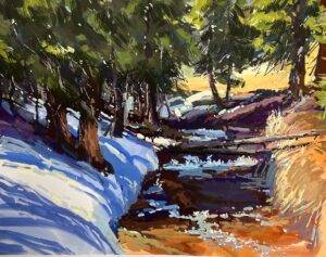 A Snow Melt Stream (Plein Air)