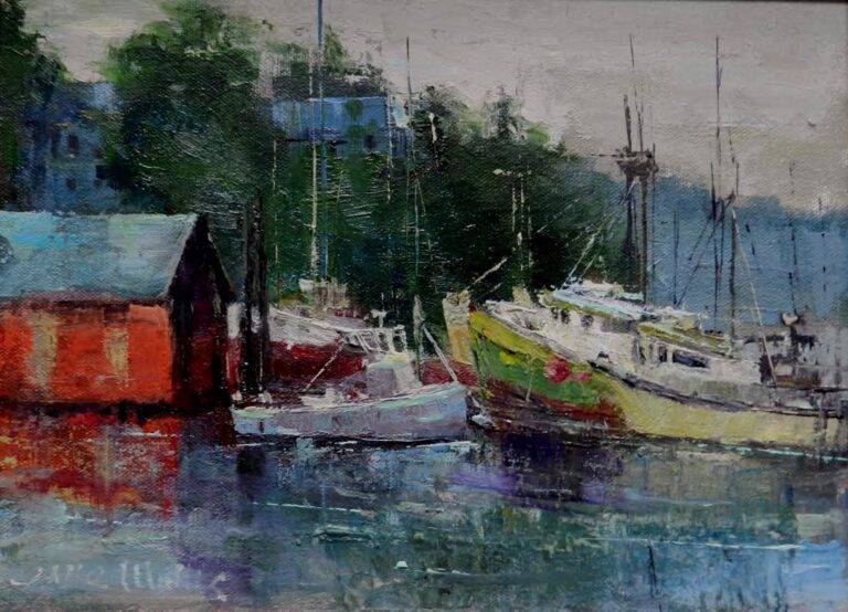 Red Boat House by Jane Wallis