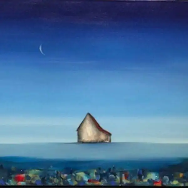 Happy Barn, NIght in Beautiful Fields by  Marketa Sivek