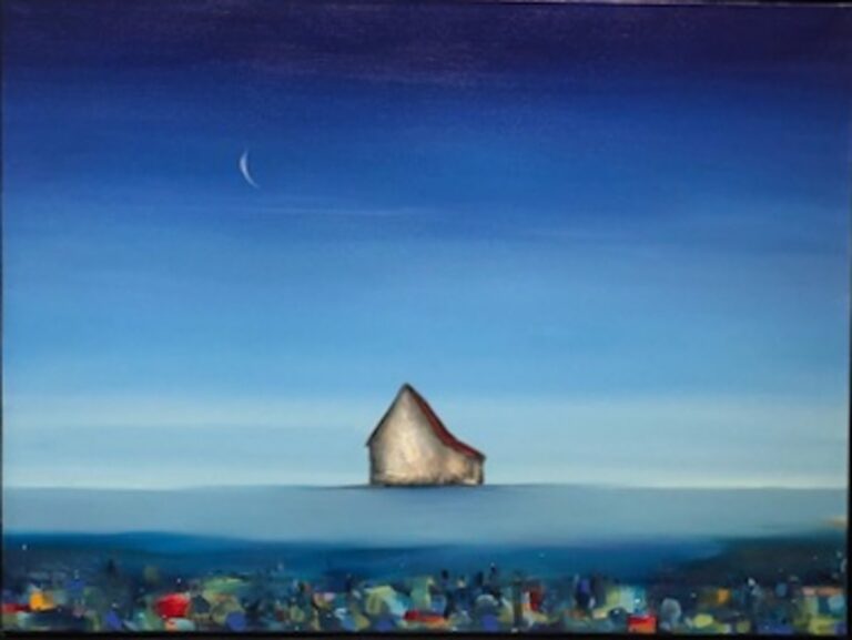 Happy Barn, NIght in Beautiful Fields by Marketa Sivek