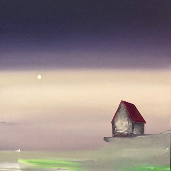 On Top of the Highest Mountain, House with a View by Marketa Sivek — Digital Painting — JG Art Gallery
