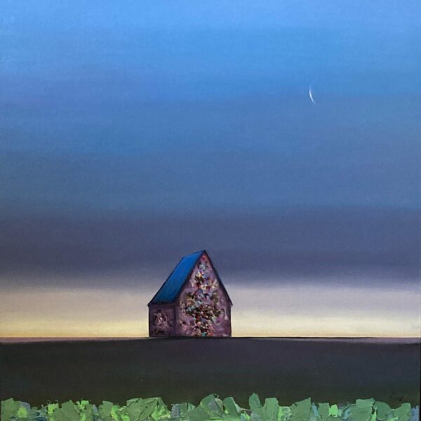 Purple Dusk with Beautiful Barn by Marketa Sivek — Oil on Canvas — JG Art Gallery