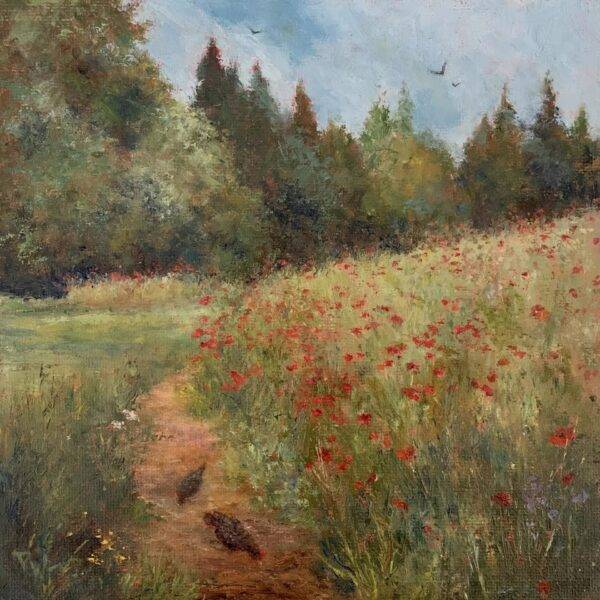 Poppies and Chickens (Bloedel Reserve)