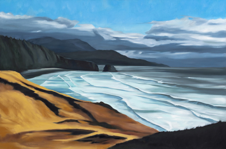 Wild Viridian Sea 2024 — Lisa McShane. Oil, 40x60.