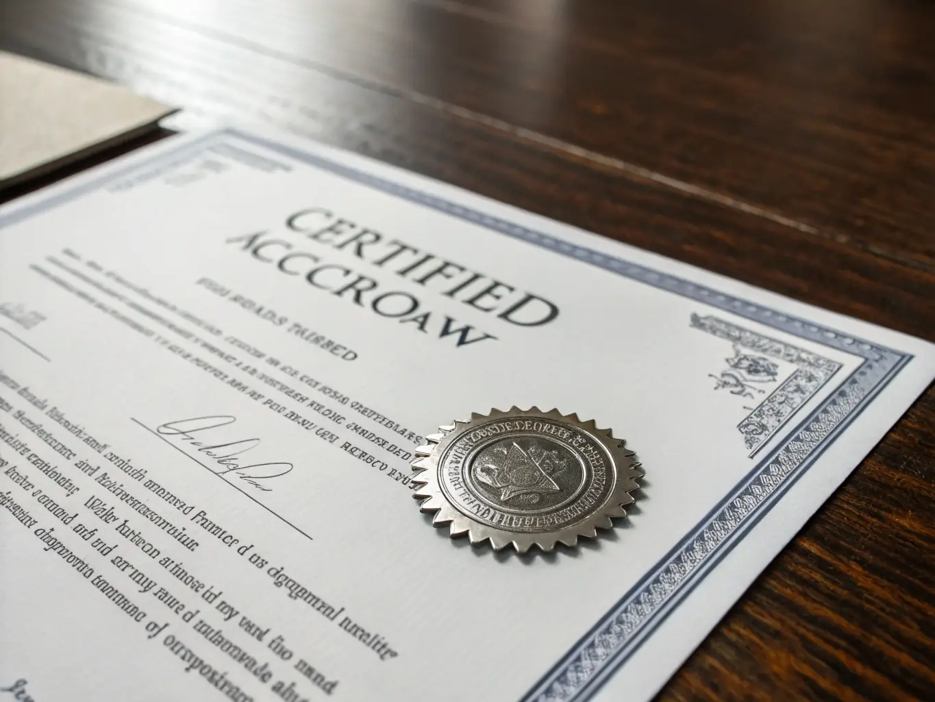 A close-up image of a certificate of authenticity and ownership paperwork, highlighting the secure and documented process of acquiring art through the Collectors Club.