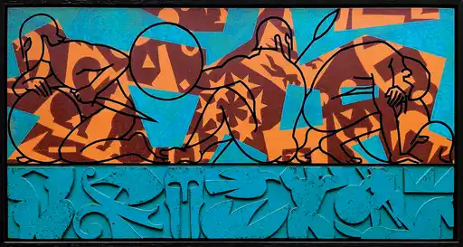 Prayer ( Before Battle) by Brian Fisher — Linocut Print or Block Print — JG Art Gallery