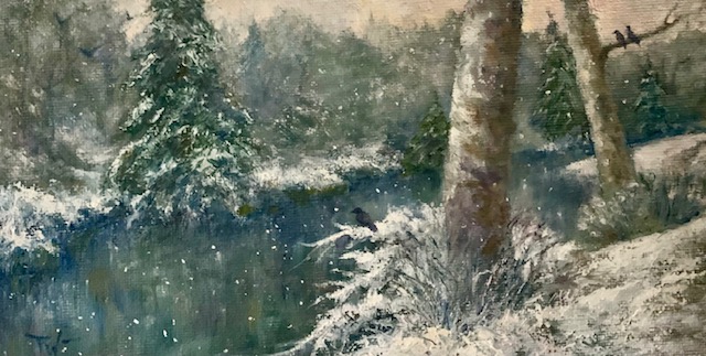 Snowy Day At The Bird Marsh (Bloedel) by Pamela Wachtler