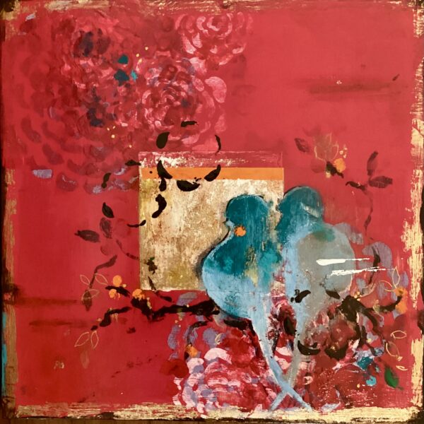 L’amour by Kathe Fraga — Mixed Media on Canvas — JG Art Gallery