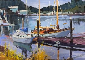 Docked At LaConner by Jane Wallis