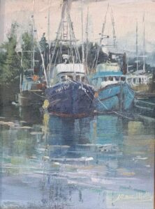 Boat Reflections, Ucluelet Harbor