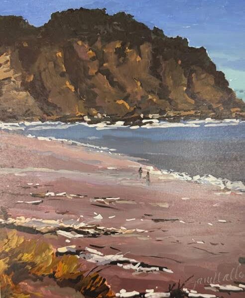 Low Tide Beach by Jane Wallis — Oil on Canvas — JG Art Gallery