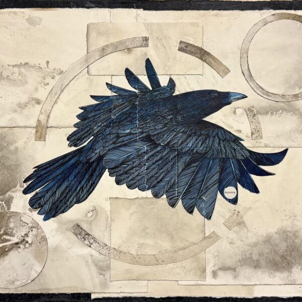 On The Next Wind by Tim McMeans — Mixed Media - Watercolor and Ink on Collaged Paper — JG Art Gallery