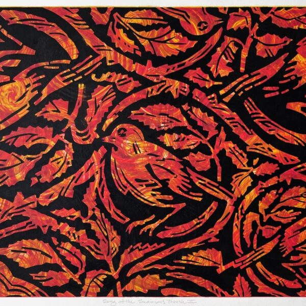 Song of the Swainson’s Thrush ll by Brian Fisher — Woodcut Print — JG Art Gallery